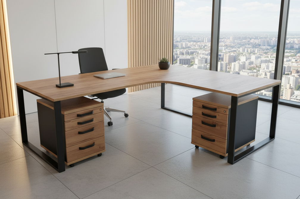 Kooki II robustní rohový stůl