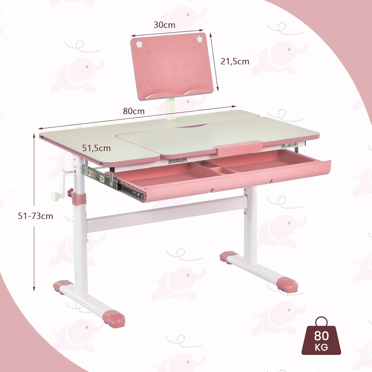 Costway-destsky-stul-nastavitelny-pink-rozmery