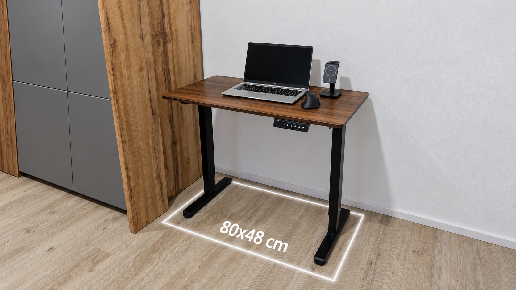 Malý elektrický stůl DeskTherapy Mini pro domácí pracovní kout