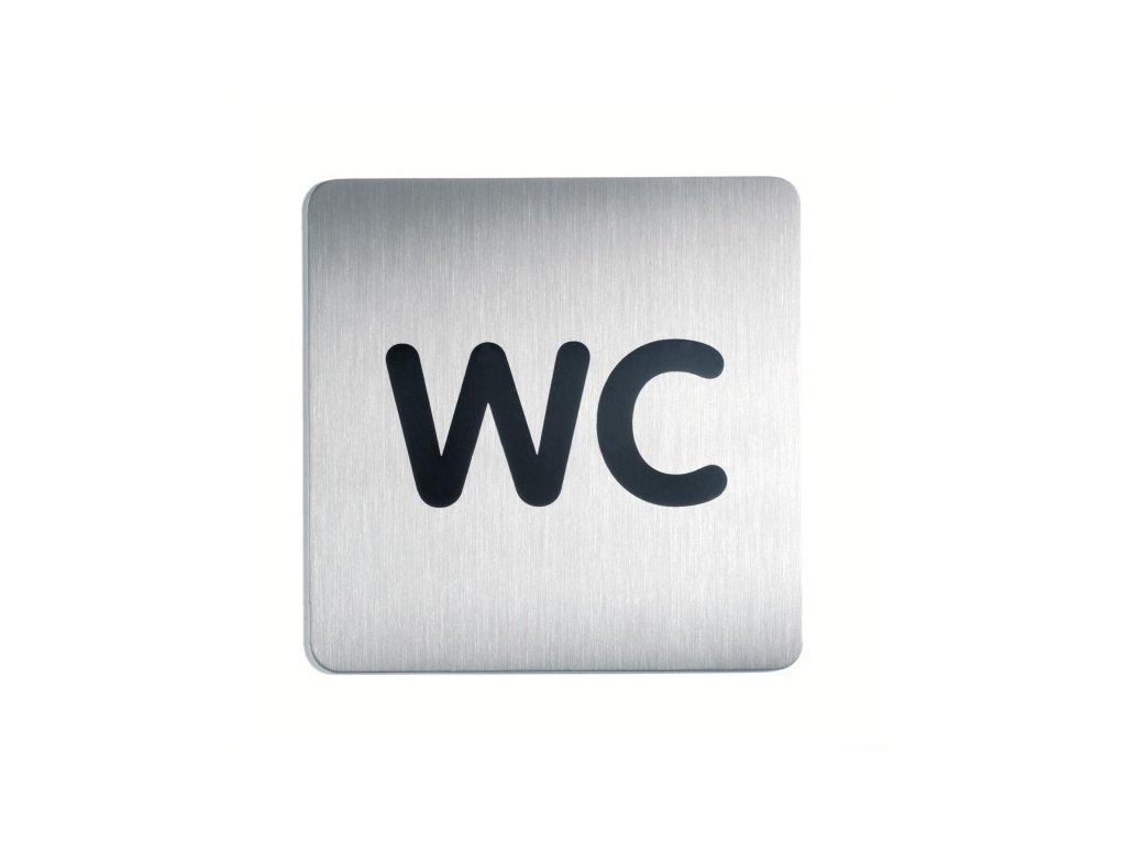 Symbol WC - piktogram 15x15 cm  luxusní kartačovaný design
