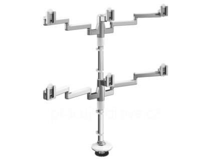 M/flex držák na 6 LCD monitorů bílý - na šroub  M/flex Humanscale