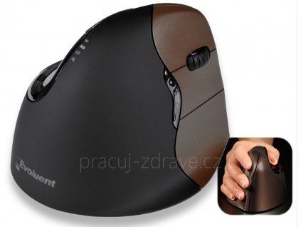Evoluent VerticalMouse 4 Small Wireless hnědá lux myš  profesionální myš - pro menší a střední dlaně do 178 mm