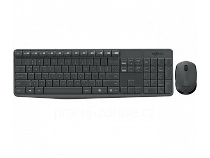 Logitech MK235 CZ bezdrátová sada klávesnice a myši  Standardní velikost. Odolná. Nenáročná.