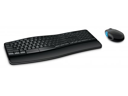 Ergonomická klávesnice Microsoft Sculpt Comfort Desktop Wireless, CZ&SK  bezdrátová komfortní klávesnice s myší