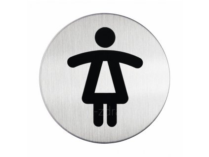 Piktogram WC ženy - PICTO  luxusní kartačovaný design