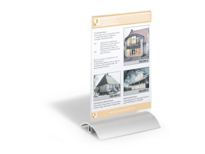 PRESENTER A5 - prezentační stojan  stylový informační stojan s hliníkovou základnou