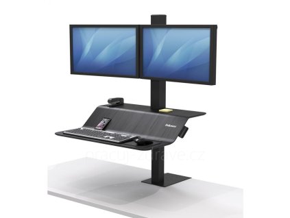 Pracovní stanice Fellowes Sit-Stand Lotus™ VE DUAL pro 2 monitory