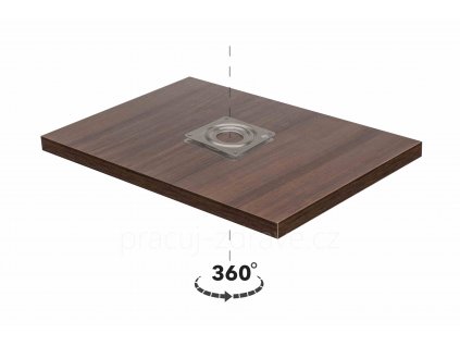 DOUBLE 360° hnědý A4+  otočný modul pro podstavec pod monitor  samostatný modul s točnou - pro podstavec A4+ nebo na libovolný rovný povrch