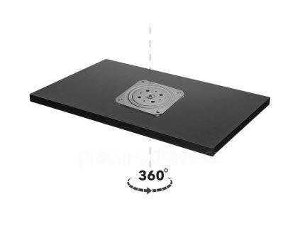 DOUBLE 360° černý A3+  otočný modul pro podstavec pod monitor  samostatný modul s točnou - pro podstavec A3+ nebo na libovolný rovný povrch