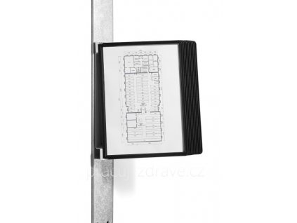 VARIO® MAGNET WALL 10 - Nástěnný stojan na dokumenty, letáky či prospekty  Stojan stříbrný, rámečky černé
