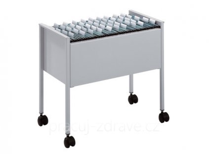 Pojízdná kartotéka DURABLE TROLLEY 80 FOOLSCAP šedá  Mobilní kartotéka pro kapsy Foolscap