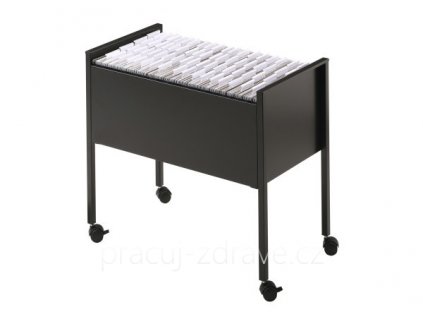 Pojízdná kartotéka DURABLE TROLLEY 80 FOLIO černá  Mobilní kartotéka pro kapsy Folio
