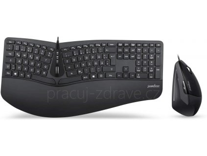 Periduo-505 drátová ergonomická klávesnice a vertikální myš