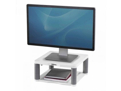 Fellowes Premium - bílý- výškově nastavitelný podstavec pod monitor  elegantní a funkční stojan pod monitor i tiskárnu