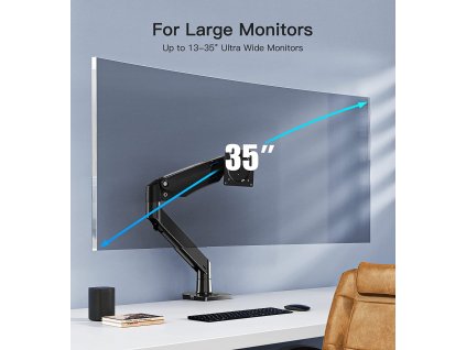 Držák monitoru 22-35 palců pro těžké monitory 12 kg, USB port  otočný 360 stupňů