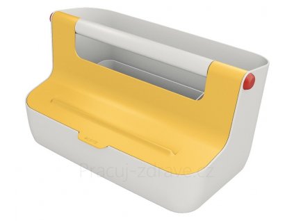 Přenosný box Leitz Cosy teplá žlutá  designový box s držadlem z prémiové řady Leitz Cosy