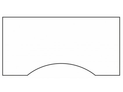Břišní výřez - zaoblená přední strana desky  zakázková výroba - příplatek k libovolné stolové desce