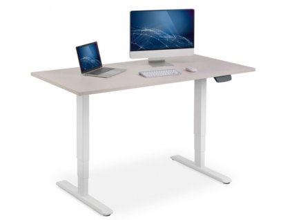 DeskTherapy E4+ elektrický polohovací stůl AKCE  pokročilé funkce připomínkování, zámek a tl. desky