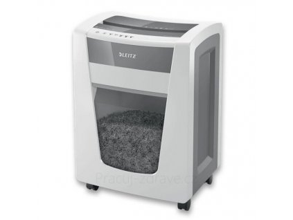 Skartovačka papíru Leitz IQ Office Pro P6+ bílá  velmi tichá, DIN P6+, skartuje až 5 papírů najednou včerně sponek