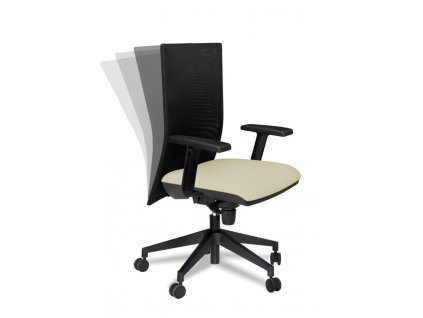 Kancelářská židle EC 150 - sedák z paměťové pěny  cena včetně 2D područek a hlavové opěrky