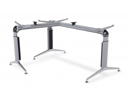 ALUDESK 750 ROHOVÝ - výškově nastavitelný stůl z hliníku  Luxusní design, nastavení pomocí šroubů