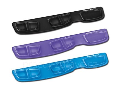 Opěrka zápěstí ke klávesnici Health-V Crystal  černá, modrá a fialová