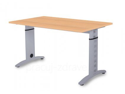 DESK FIX 100 šedá podnož - výškově nastavitelný stůl  variabilní nastavení výšky stolu