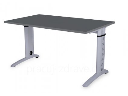 DESK FIX 200 šedá podnož - výškově nastavitelný stůl  variabilní nastavení výšky stolu pomocí šroubů