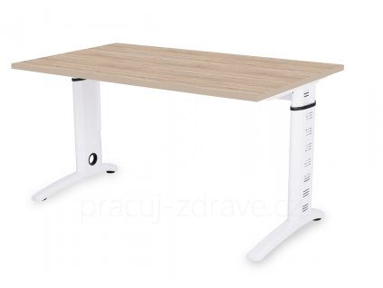 DESK FIX 200 - bílá podnož - výškově nastavitelný stůl  variabilní nastavení výšky stolu pomocí šroubů