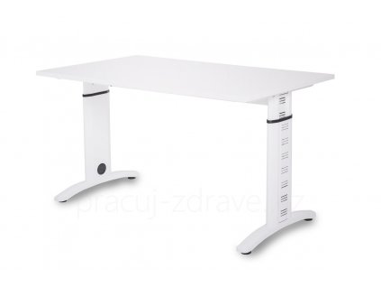 DESK FIX 100 bílá podnož - výškově nastavitelný stůl  variabilní nastavení výšky stolu