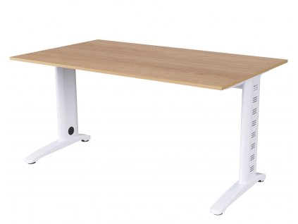 DESK FIX 205 - kancelářský psací stůl - bílá podnož  moderní psací stůl s vnitřním vedení kabeláže
