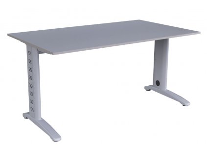 DESK FIX 205 - kancelářský psací stůl - šedá podnož  moderní psací stůl s vnitřním vedení kabeláže