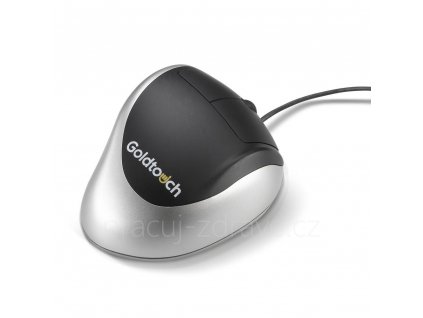 Goldtouch USB Comfort - drátová vertikální myš  černo-stříbrná ergonomická myš