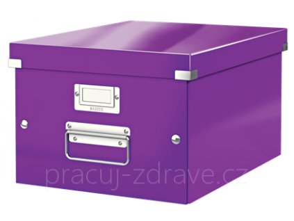Archivační krabice Leitz Click-N-Store M (A4) wow, purpurová  281 x 200 x 369 mm