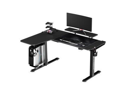 Rohový herní stůl ULTRADESK WINGER BLACK 1