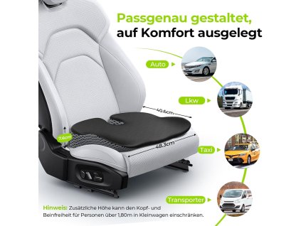AUVON CAR speciální ergonomický sedák do auta pouzitiv