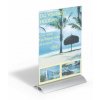 PRESENTER A4 - prezentační stojan  stylový informační stojan s hliníkovou základnou