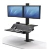 Pracovní stanice Fellowes Sit-Stand Lotus™ VE DUAL pro 2 monitory