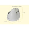 Evoluent Vertical Mouse 4 Right - Bluetooth  exlusivní bílé provedení vhodné pro MAC