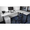 DeskTherapy iE5+ BOSCH elektricky rohový výškově nastavitelný stůl  3 motory Bosch - nejoblíbenější stůl, podnož šedá, bílá a černá, Bestseller