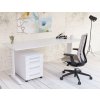 Set kancelářský stůl + kontejner DESK FIX 205 - bílá podnož  Moderní stůl s kontejnerem ve stejném designu