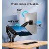 Držák na 2 monitory 22-35 palců pro těžké monitory 12 kg, USB port  otočný 360 stupňů