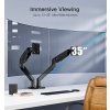 Držák na 2 monitory 22-35 palců pro těžké monitory 12 kg, USB port  otočný 360 stupňů