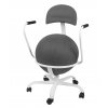 Balónová židle AIR SEATING A1+ antracit  s područky a čalouněným balónem