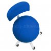 Balónová židle PRACUJ ZDRAVĚ A2+ modrá  bez područek a čalouněným balónem