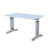 DESK FIX 100 šedá podnož - výškově nastavitelný stůl  variabilní nastavení výšky stolu