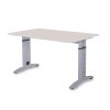 DESK FIX 100 šedá podnož - výškově nastavitelný stůl  variabilní nastavení výšky stolu