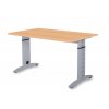 DESK FIX 100 šedá podnož - výškově nastavitelný stůl  variabilní nastavení výšky stolu