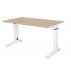 DESK FIX 200 - bílá podnož - výškově nastavitelný stůl  variabilní nastavení výšky stolu pomocí šroubů