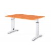 DESK FIX 100 bílá podnož - výškově nastavitelný stůl  variabilní nastavení výšky stolu
